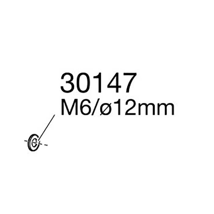Thule, planskive m6 ø12sort