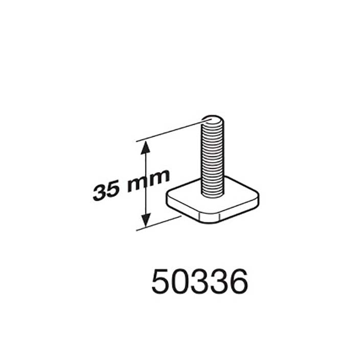 Thule, T-sporskruer M6X35 – 20X20 mm firkantet