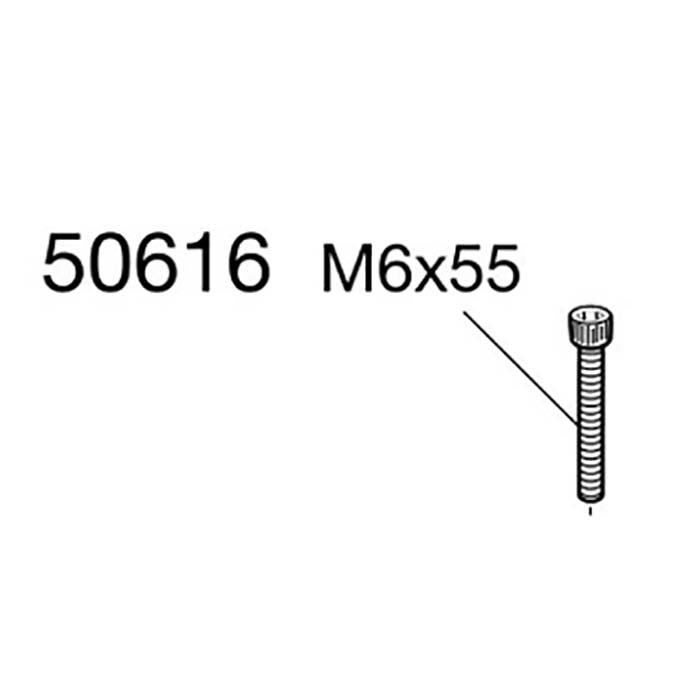 Thule, unbrakobolt m6x55 sort
