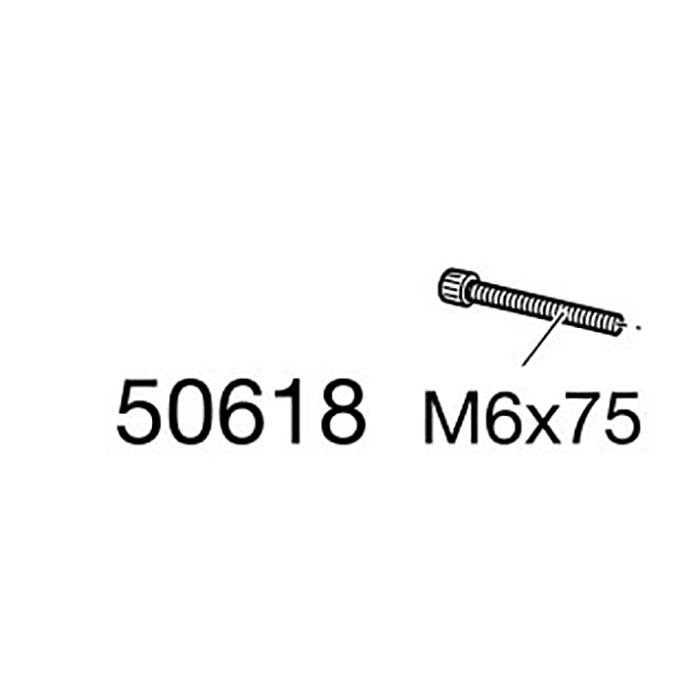 Thule, unbrakobolt m6x75 sort