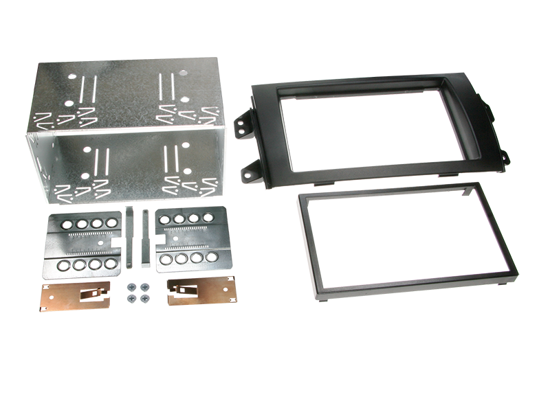 ACV, 2-DIN svart — passer til Fiat Sedici-/Suzuki SX4-sett, 2006–