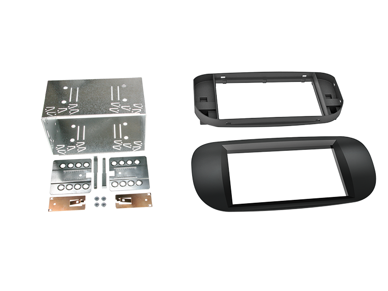 ACV, 2-DIN-sett svart — Passer til Fiat 500 2005-