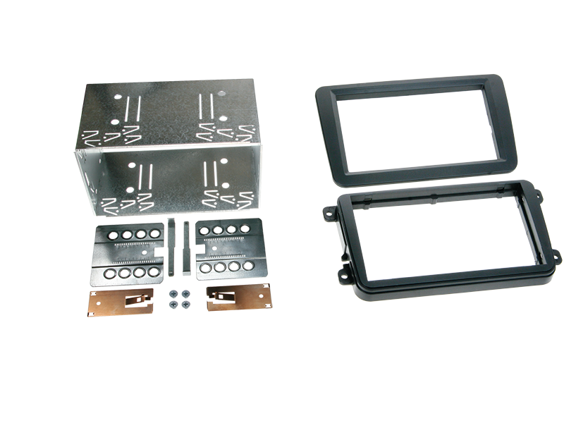 ACV, 2-DIN-sett for VW, svart gummibelegg