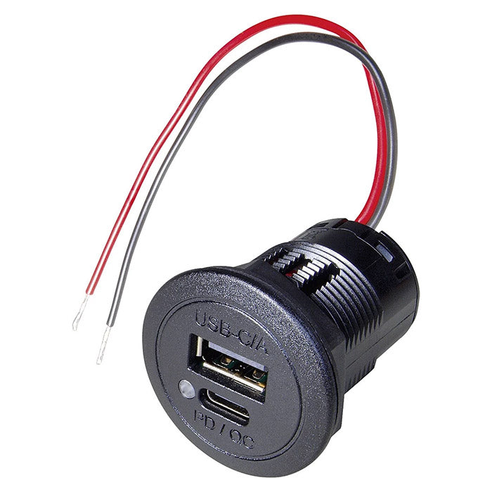 Procar, USB-C-/USB-A-uttak for innbygging