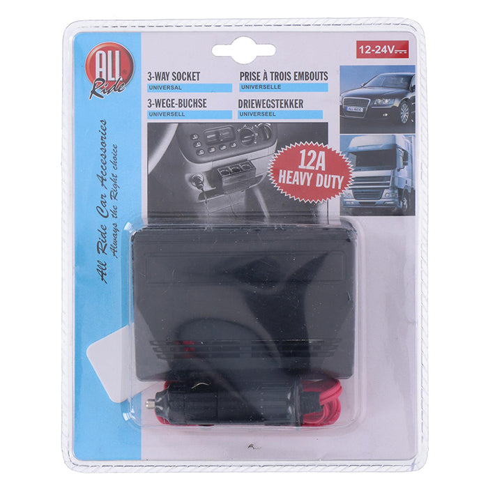 Allride, sigarettennerfordeler, Heavy Duty, 3 x strømuttak
