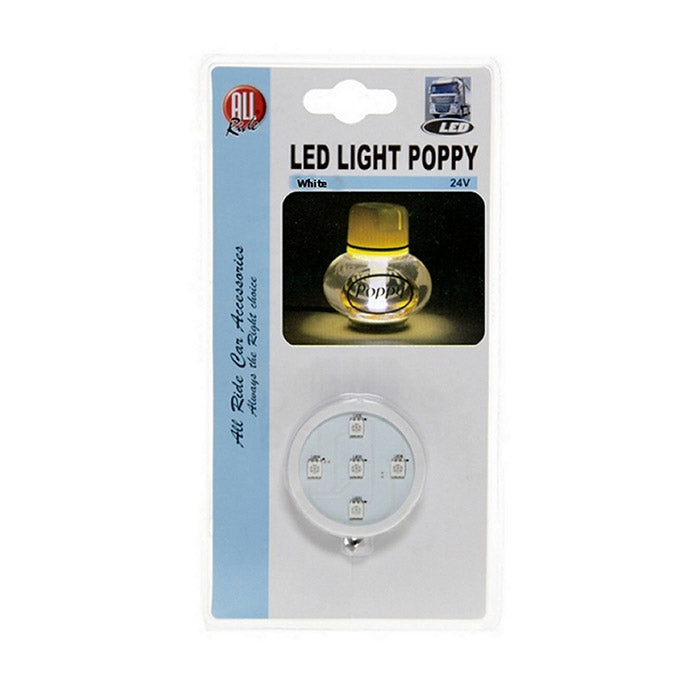 Poppy, hvitt LED-lys på 24 V til Poppy-luftfrisker