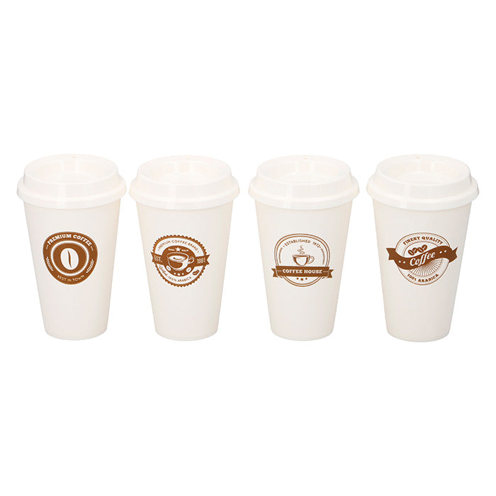 Edco, hvit kaffekopp i plast 450ml