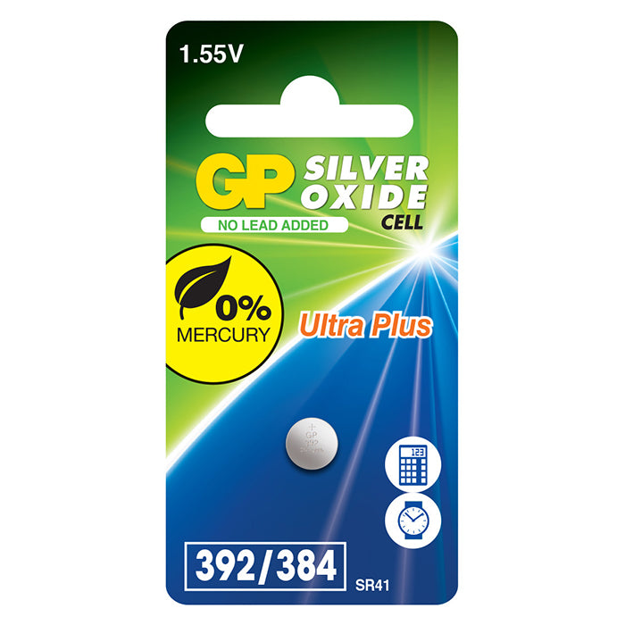 GP Batteries, GP Batteri Til Ur, Silveroksid 392F/384/SR41, 1-pak