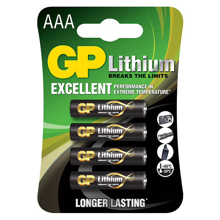 GP Batteries, GP AAA-lithiumbatteri 1.5V, 24LF-2U4, 4-pak