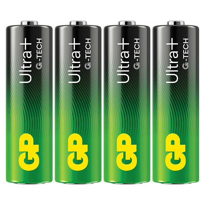 GP Batteries, GP Ultra Plus alkaliske AA-batterier 15AUP/LR6, 4-pakning