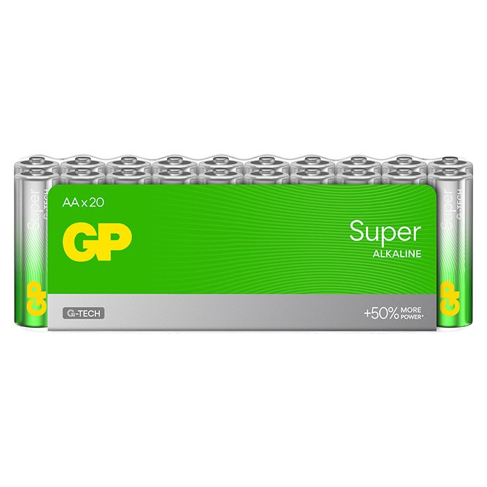 GP Batteries, GP Super Alkaline AA-batterier 15A/LR6, 20-pakning