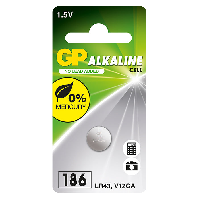 GP Batteries, GP LR43-batteri, stk.