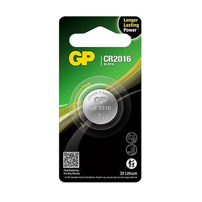 GP Batteries, GP CR2016-batteri, 1 stk.