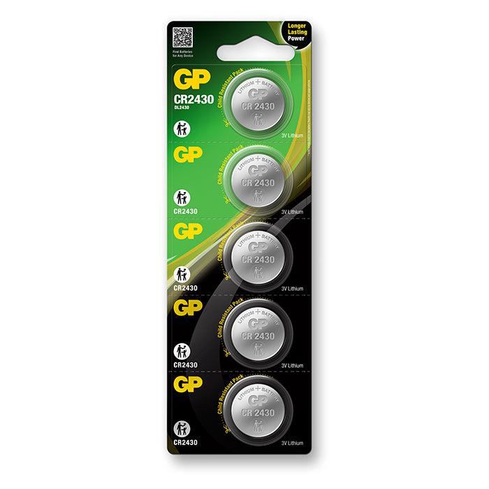 GP Batteries, GP Knapcelle, Lithium, CR2430, 5-pak