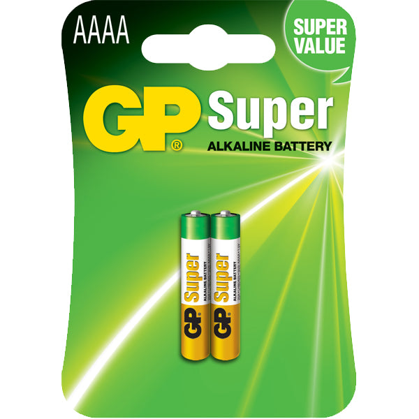 GP Batteries, GP 25A-U2 /LR61/AAAA-batterier, 2 stk.