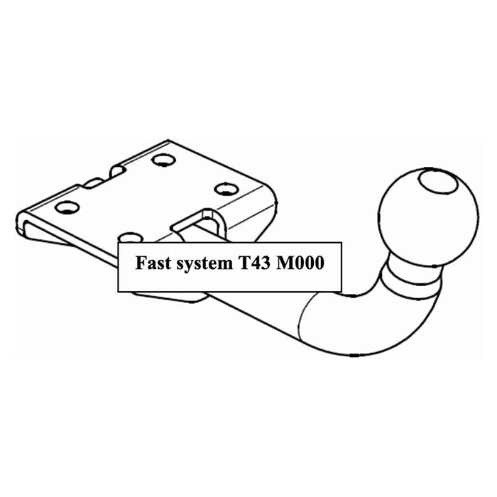 Dansk tilhenger, sykkelstativ — Passer til Aygo / 108 / C1 med fast kule 2014-