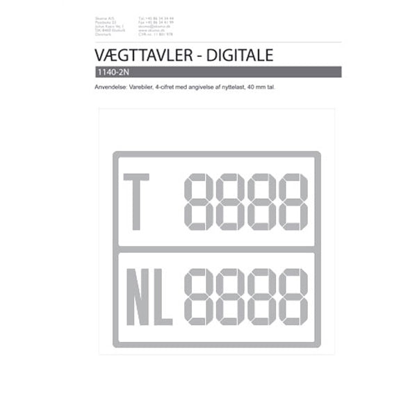Skomø, digitale vekttavler M/nytte Last Sølv