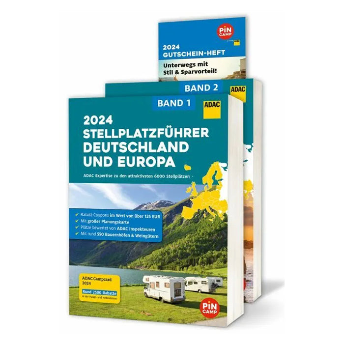Adac, Stellplassguide for Tyskland og Europa — Passer til 2024-2025