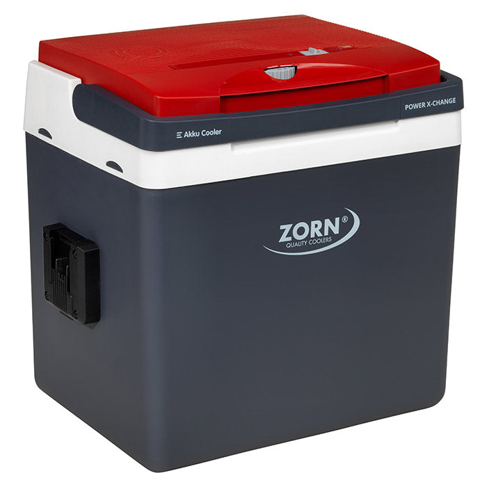 Zorn, 26 l elektrisk kjøleboks 12/230 V + 18 V batteri tilkoblet