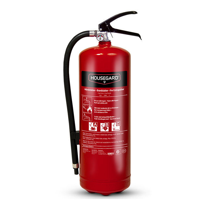 Housegard, pulverbrannslukker, 6 kg.