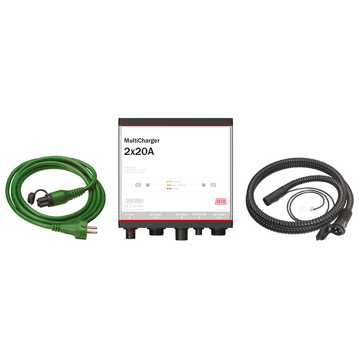 DEFA, Multicharger-sett 12 V 2 × 20 A
