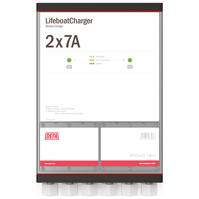 DEFA, Lifeboatcharger 36–62 V AC 2 × 7 A