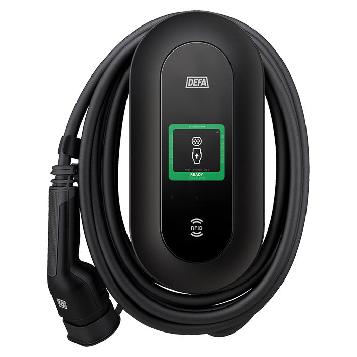DEFA EV-lader, Power-ladestasjon inkludert veggfeste, 6 m kabel, 22 kW