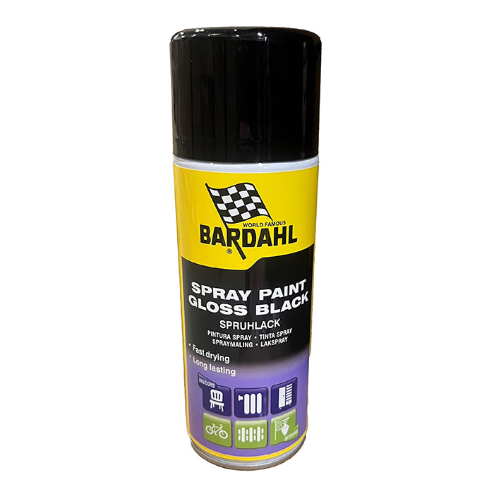 Bardahl, svart blank spray 400 ml.