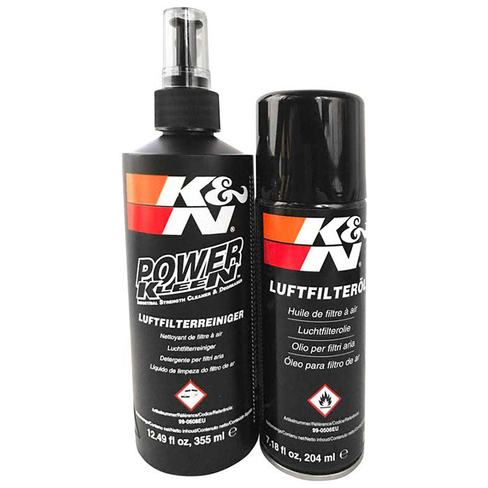 K&N, rengjøringsspraysett (rengjøring + olje)