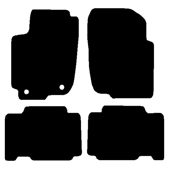Foran, velurmatter — passer til Toyota RAV4 2013–2018