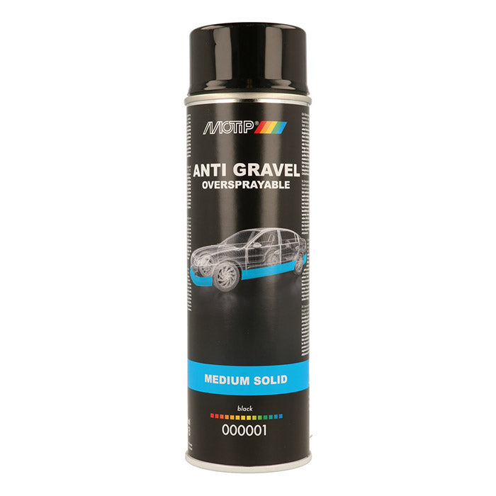 Motip, svart steinsprutbeskyttelse, spray 500 ml.