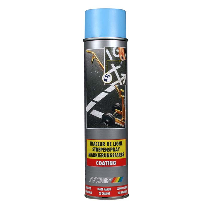 Motip, blå markeringsspray på trolley 600 ml