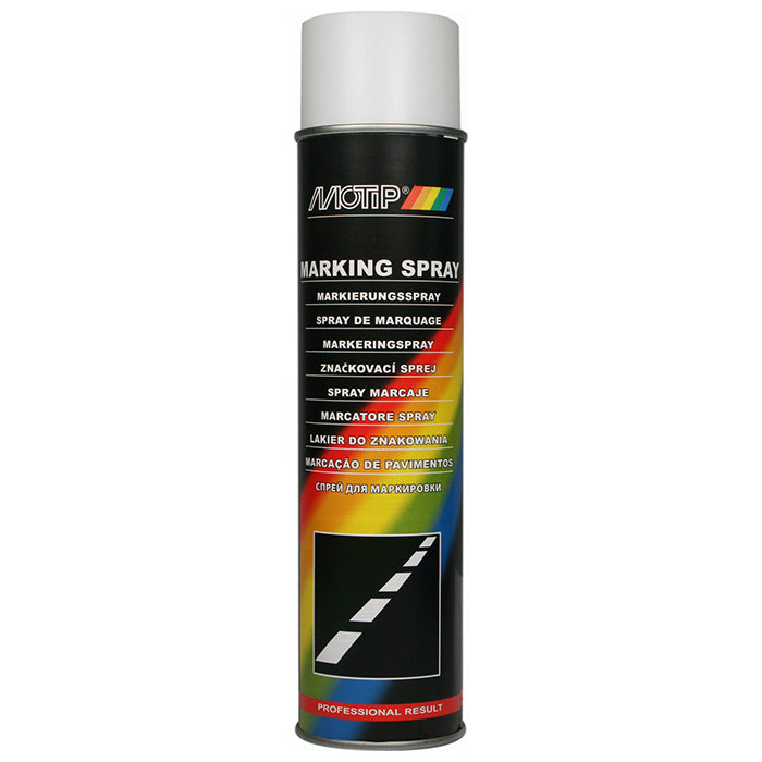 Motip, hvit markeringsspray 600 ml.