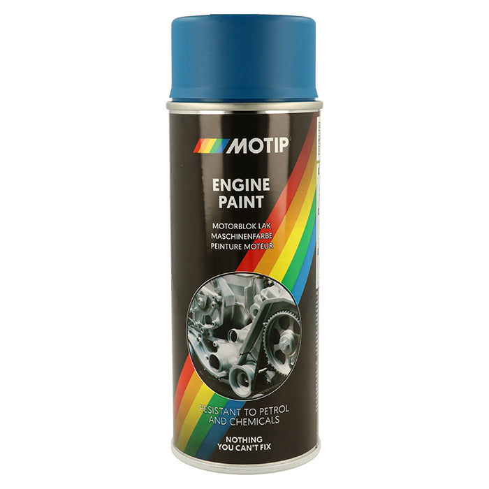 Motip motormaling, Ford-blå, 150 grader, 400 ml.