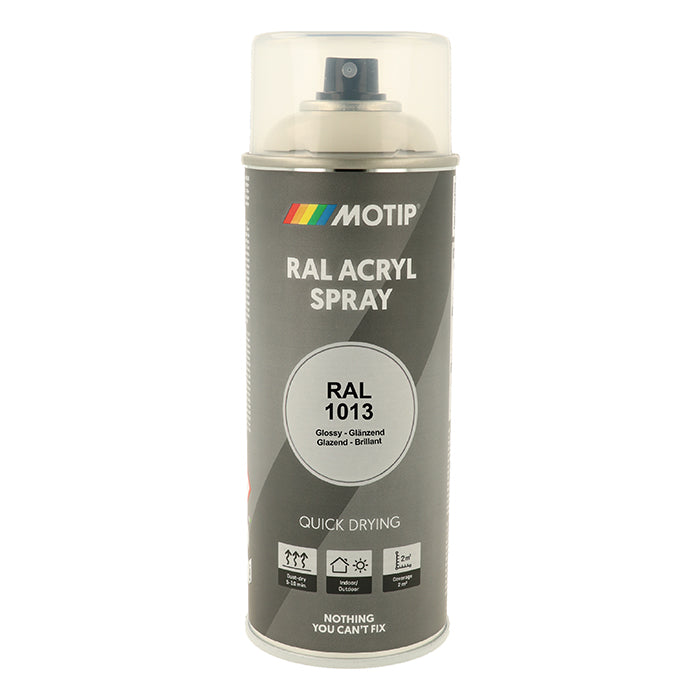 Motip, RAL 1013 høyglanset perlehvit
