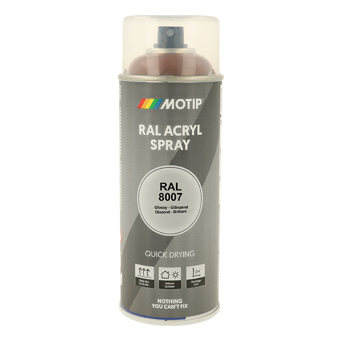 Motip, RAL 8007 høyglans mørkebrun