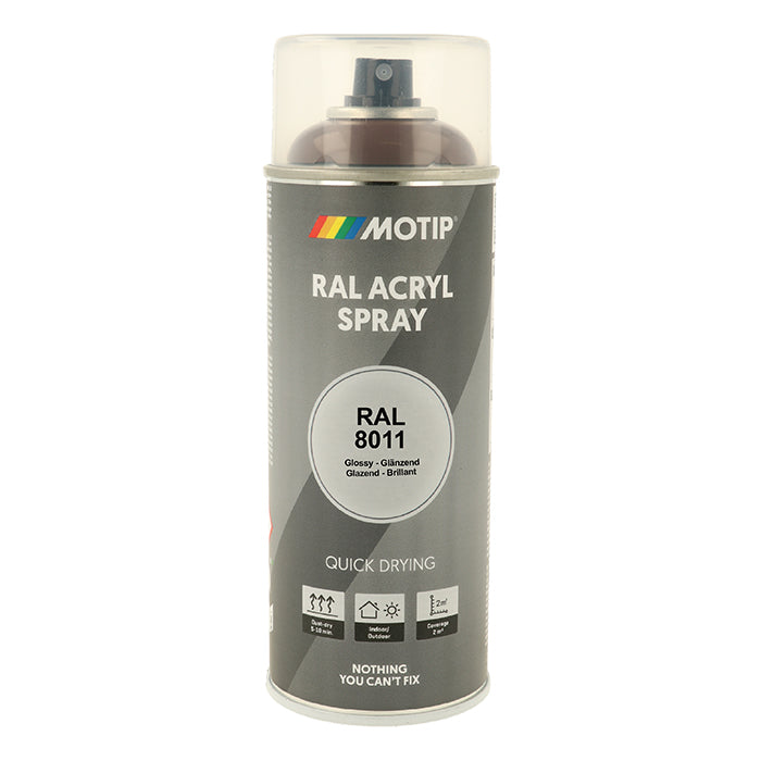 Motip, RAL 8011 høyglans nøttebrun