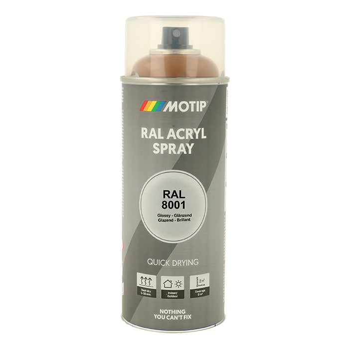 Motip, RAL 8001 høyglans okerbrun