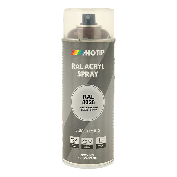 Motip, RAL 8028 høyglans Terra Brown