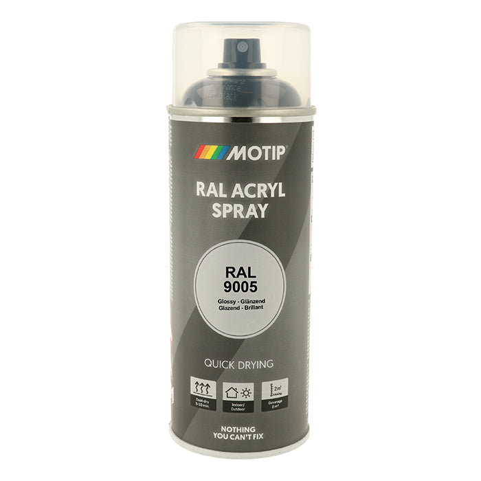 Motip, RAL 9005 høyglanset dyp svart
