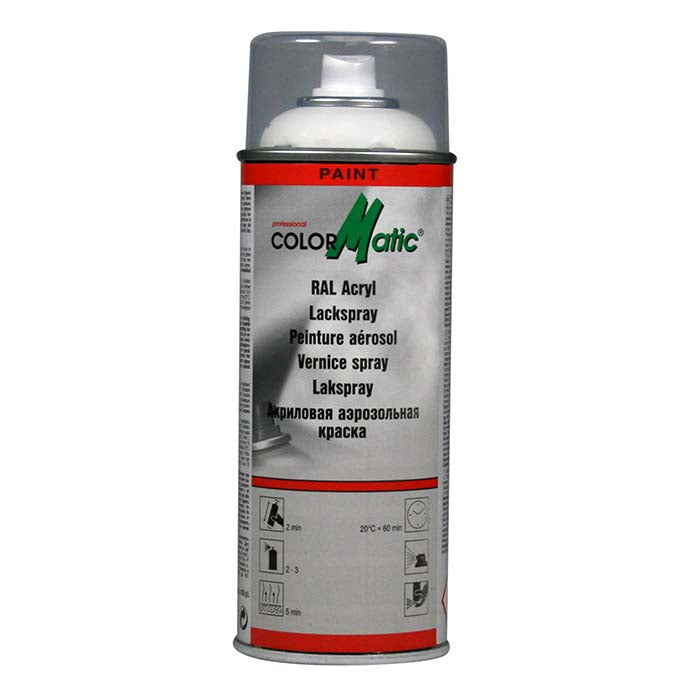 ColorMatic, RAL 9010 lys hvit silkematt. 400 ml.