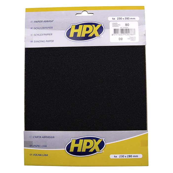 HPX, sandpapir P80 – 4 stk.