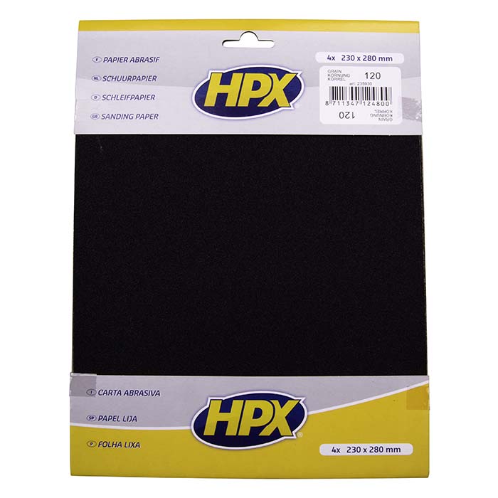 HPX, Sandpapir P120 – 4 stk.