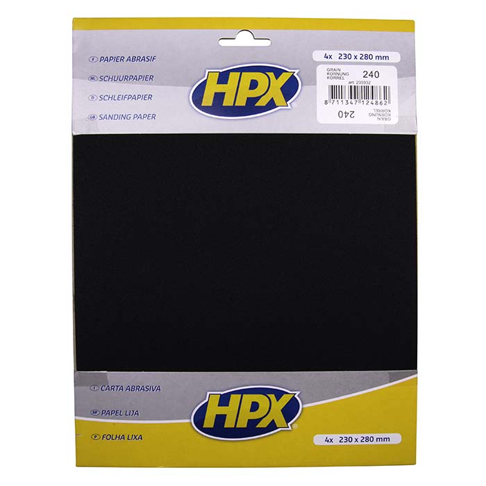 HPX, sandpapir p240 - 4 stk.