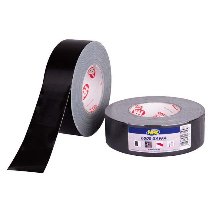 HPX, Gaffa 6000-tape, sort, 19 mm x 50 m