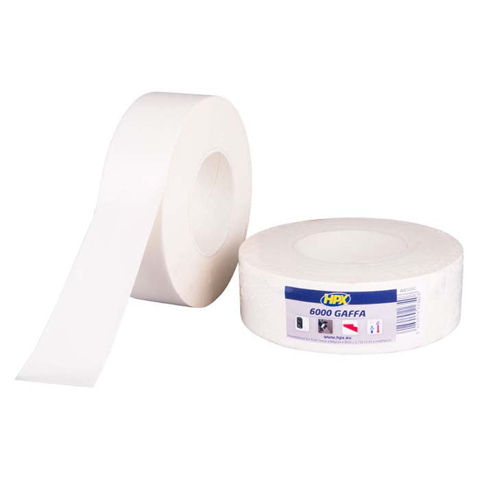 HPX, Gaffa 6000-tape, hvit, 25mm x 50m