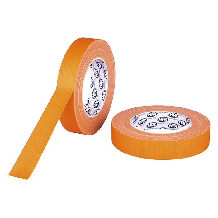 HPX, gaffatape, fluorescerende oransje, 25 mm x 25 m