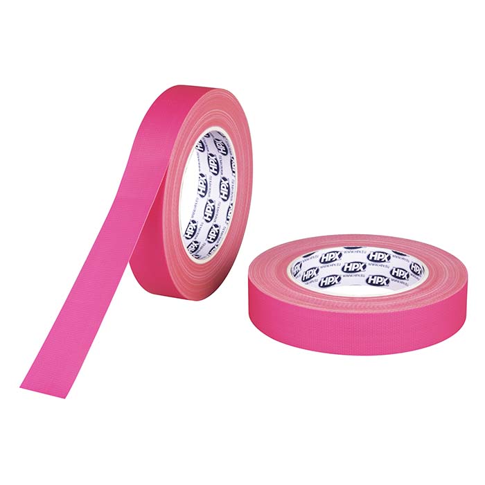 HPX, gaffatape fluorescerende rosa, 25mm x 25m