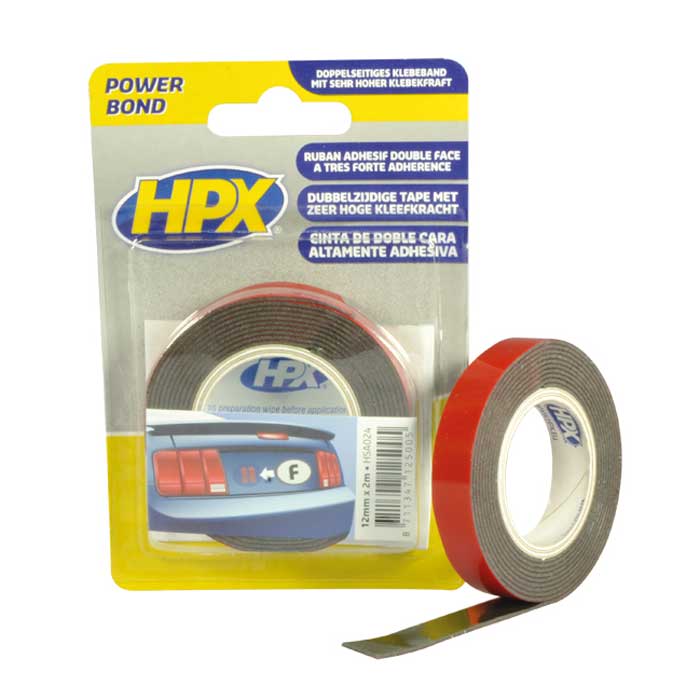 HPX, dobbeltsidig tape 12 mm x 2 m