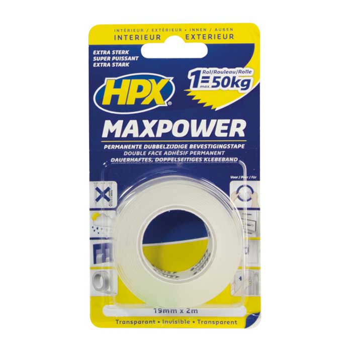 HPX, Max Power Klar 19 mm x 2 m